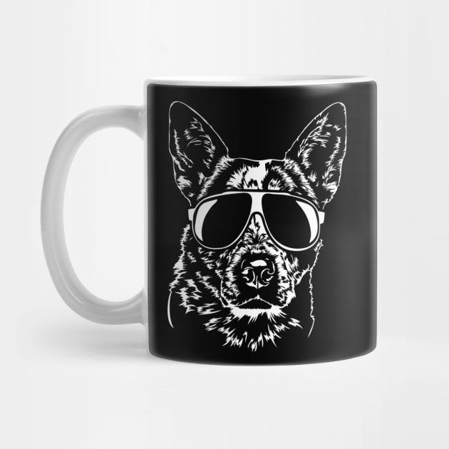 Funny Cattle Dog Heeler sunglasses cool dog by wilsigns